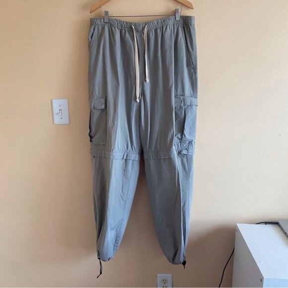 Vintage Request Jeans Cargo Convertible Parachute Pull On Pants Size Large FLAW - Picture 2 of 16